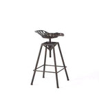 Tabouret de bar pivotant HomeRoots Bronze Iron sans dossier et réglable en hauteur