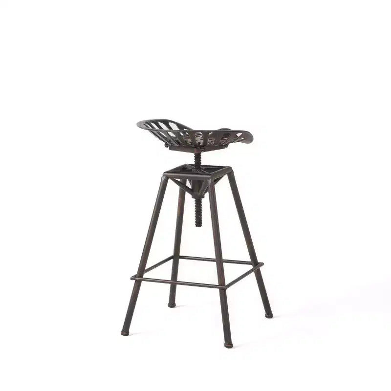 Tabouret de bar pivotant HomeRoots Bronze Iron sans dossier et réglable en hauteur