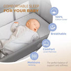 JOYMOR Berceau Cododo Bébé, Berceau Bébé, Parc Bébé Convertible, Lit de Voyage Pliable Rapide avec Roues et Frein