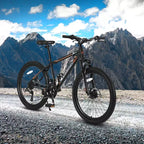 VTT Zeus & Ruta 24 avec 21 vitesses, double frein à disque, cadre en acier durable pour garçons et filles