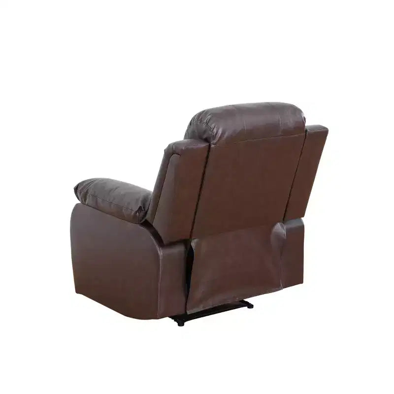 Fauteuil inclinable électrique MAYEERTY, Fauteuil inclinable électrique en cuir respirant avec dossier réglable pour salon, Marron