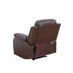 Fauteuil inclinable électrique MAYEERTY, Fauteuil inclinable électrique en cuir respirant avec dossier réglable pour salon, Marron
