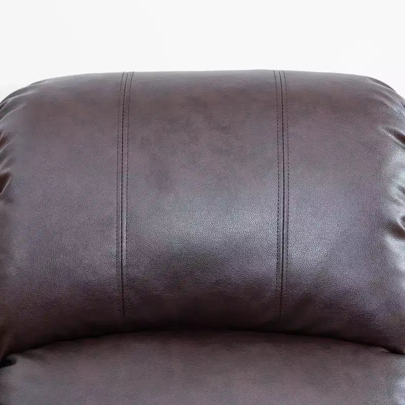 Fauteuil inclinable électrique MAYEERTY, Fauteuil inclinable électrique en cuir respirant avec dossier réglable pour salon, Marron
