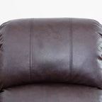 Fauteuil inclinable électrique MAYEERTY, Fauteuil inclinable électrique en cuir respirant avec dossier réglable pour salon, Marron