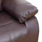 Fauteuil inclinable électrique MAYEERTY, Fauteuil inclinable électrique en cuir respirant avec dossier réglable pour salon, Marron