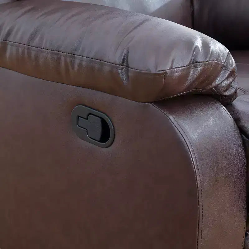 Fauteuil inclinable électrique MAYEERTY, Fauteuil inclinable électrique en cuir respirant avec dossier réglable pour salon, Marron