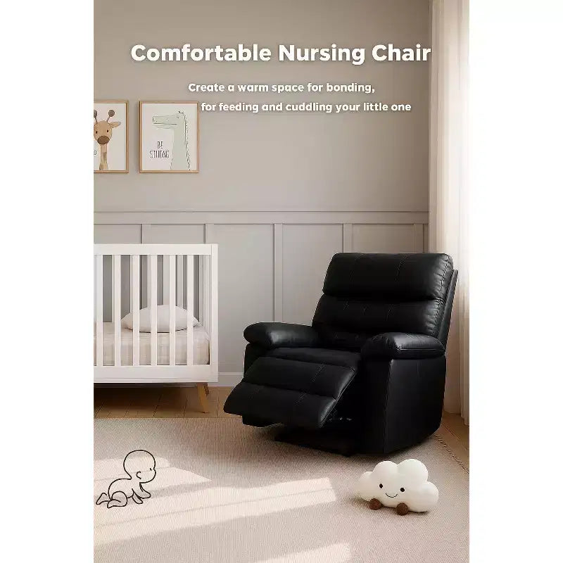 27 fauteuils inclinables surdimensionnés en cuir PU avec rembourrage éponge 1,5X (pour adultes, salon/chambre)