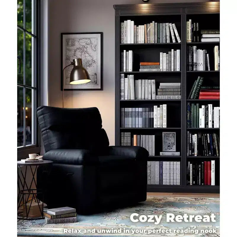 27 fauteuils inclinables surdimensionnés en cuir PU avec rembourrage éponge 1,5X (pour adultes, salon/chambre)