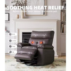 27 fauteuils inclinables surdimensionnés en cuir PU avec rembourrage éponge 1,5X (pour adultes, salon/chambre)