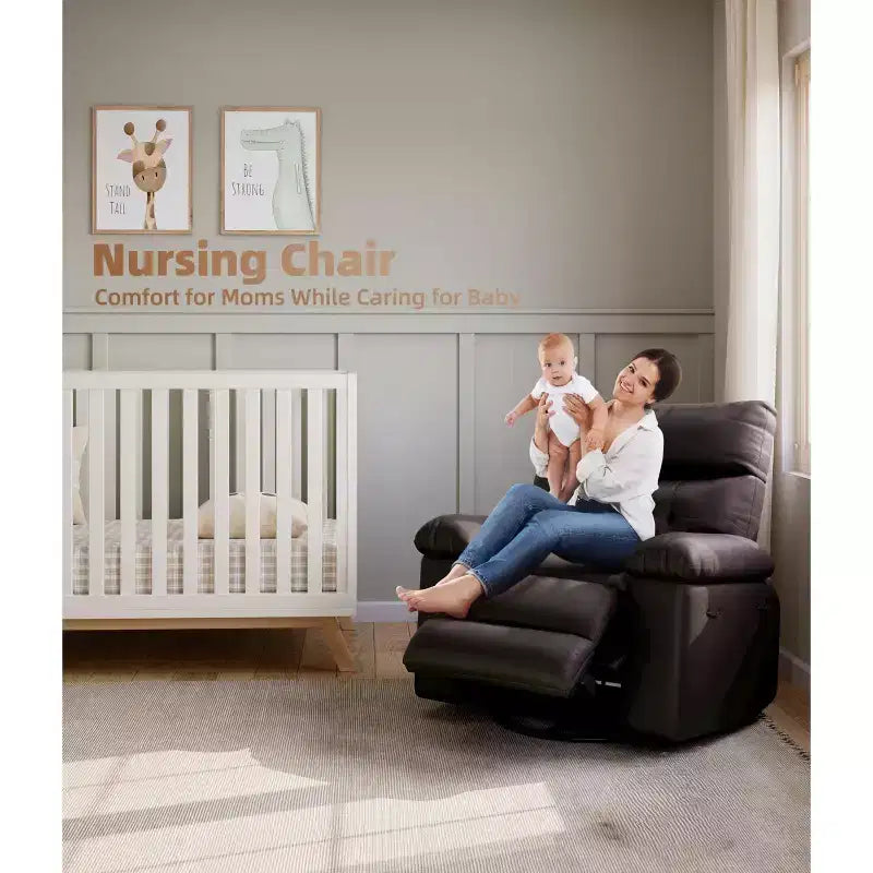 27 fauteuils inclinables surdimensionnés en cuir PU avec rembourrage éponge 1,5X (pour adultes, salon/chambre)