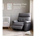 27 fauteuils inclinables surdimensionnés en cuir PU avec rembourrage éponge 1,5X (pour adultes, salon/chambre)
