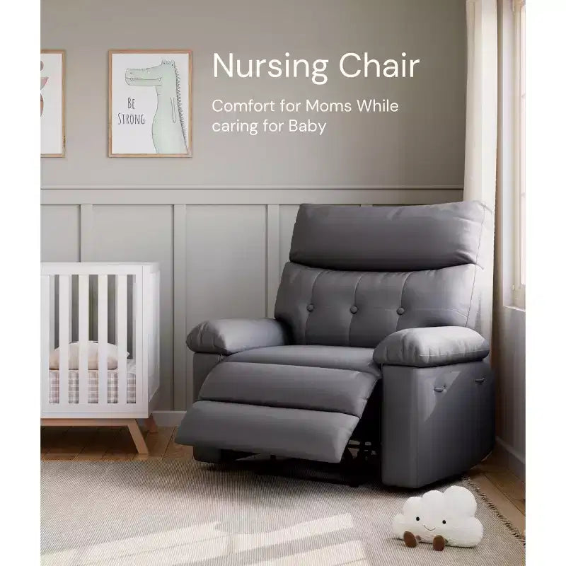27 fauteuils inclinables surdimensionnés en cuir PU avec rembourrage éponge 1,5X (pour adultes, salon/chambre)