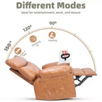 27 fauteuils inclinables surdimensionnés en cuir PU avec rembourrage éponge 1,5X (pour adultes, salon/chambre)