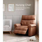 27 fauteuils inclinables surdimensionnés en cuir PU avec rembourrage éponge 1,5X (pour adultes, salon/chambre)