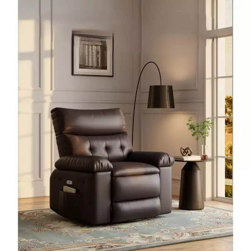 27 fauteuils inclinables surdimensionnés en cuir PU avec rembourrage éponge 1,5X (pour adultes, salon/chambre)