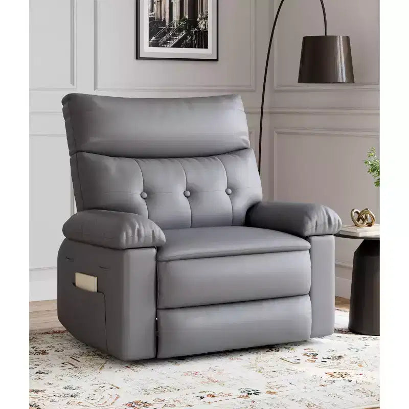 27 fauteuils inclinables surdimensionnés en cuir PU avec rembourrage éponge 1,5X (pour adultes, salon/chambre)