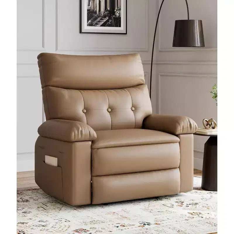 27 fauteuils inclinables surdimensionnés en cuir PU avec rembourrage éponge 1,5X (pour adultes, salon/chambre)