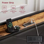 Lit de repos VECELO avec lit gigogne, cadre de lit avec tête de lit de rangement et station de charge, lit de repos-canapé avec support solide pour salon ou chambre à coucher