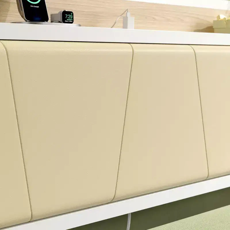 Lit de repos VECELO avec lit gigogne, cadre de lit avec tête de lit de rangement et station de charge, lit de repos-canapé avec support solide pour salon ou chambre à coucher