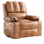 Fauteuil inclinable électrique surdimensionné Fauteuil de massage pivotant à 360° avec chauffage et porte-gobelet pour salon/chambre/crèche