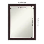 Miroir mural de salle de bain encadré Amanti Art Maya avec biseau d'un demi-pouce