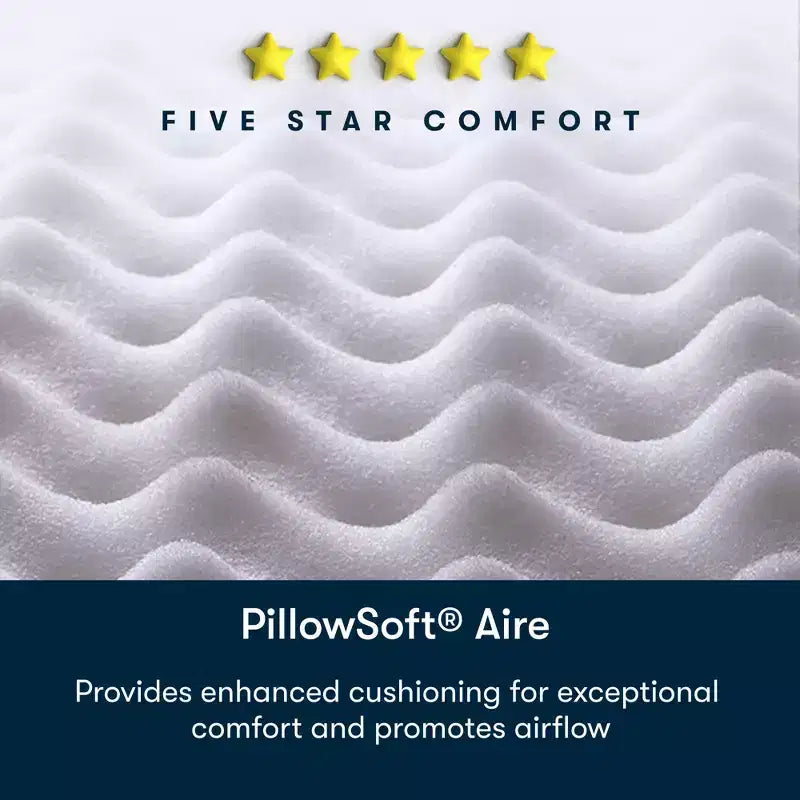 Matelas Serta Five Star - 12 Oreiller Moelleux Intégré