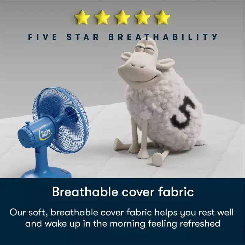 Matelas Serta Five Star - 12 Oreiller Moelleux Intégré