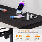 Lit superposé VINGLI entièrement métallique avec garde-corps de 15 pouces/bureau/échelle antidérapante/2 stations de charge/étagère de rangement, 4 tiroirs, LED, aucun sommier tapissier requis, noir