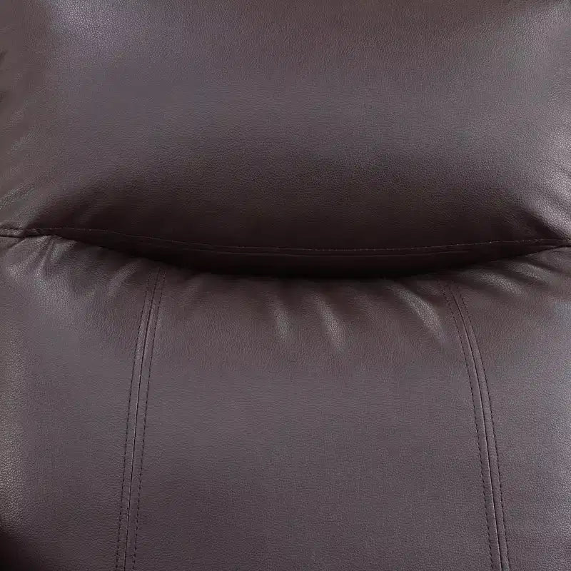 MAYEERTY Canapé inclinable, fauteuil inclinable 3 places en cuir semi-PU respirant avec dossiers réglables pour salon, marron