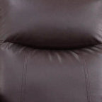 MAYEERTY Canapé inclinable, fauteuil inclinable 3 places en cuir semi-PU respirant avec dossiers réglables pour salon, marron