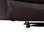 MAYEERTY Canapé inclinable, fauteuil inclinable 3 places en cuir semi-PU respirant avec dossiers réglables pour salon, marron