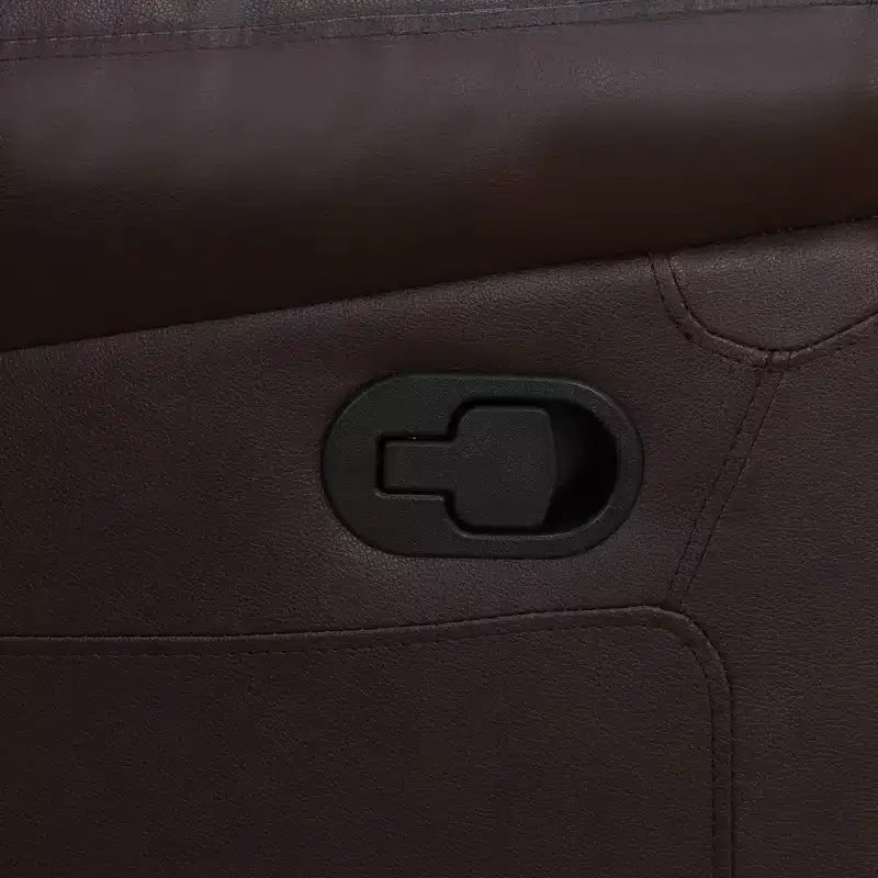 MAYEERTY Canapé inclinable, fauteuil inclinable 3 places en cuir semi-PU respirant avec dossiers réglables pour salon, marron