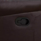 MAYEERTY Canapé inclinable, fauteuil inclinable 3 places en cuir semi-PU respirant avec dossiers réglables pour salon, marron