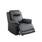MAYEERTY Fauteuil inclinable, Fauteuil relaxant en cuir semi-PU respirant avec dossier réglable pour le salon, Noir