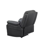 MAYEERTY Fauteuil inclinable, Fauteuil relaxant en cuir semi-PU respirant avec dossier réglable pour le salon, Noir