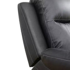 MAYEERTY Fauteuil inclinable, Fauteuil relaxant en cuir semi-PU respirant avec dossier réglable pour le salon, Noir