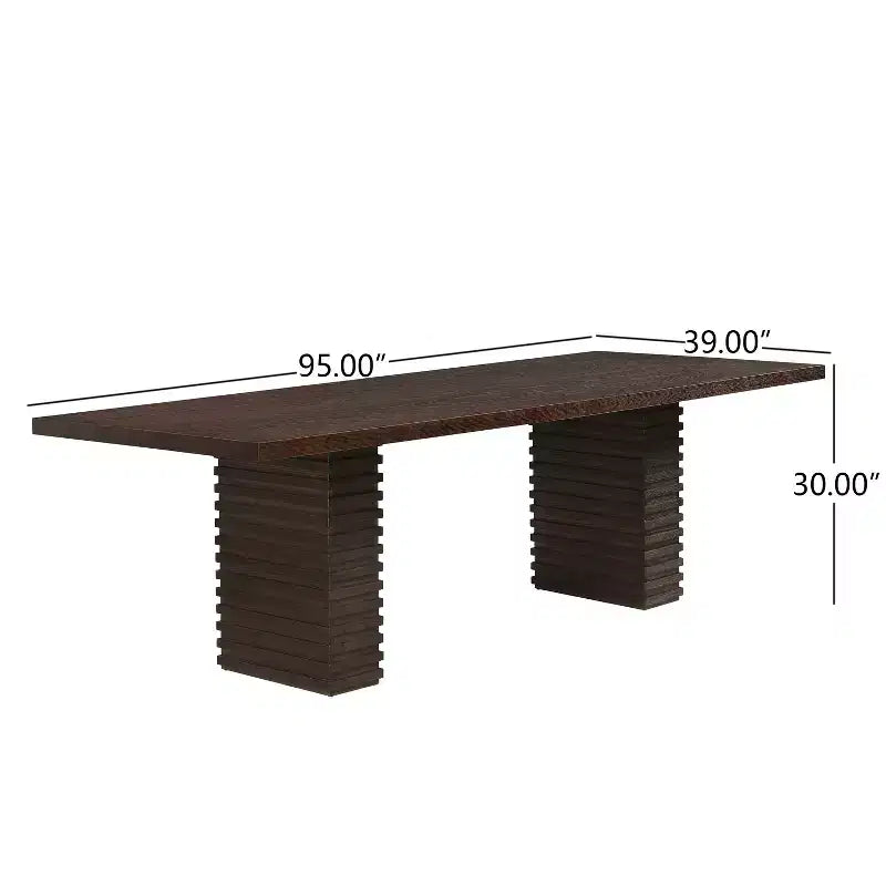 Christopher Knight Home Atkins 95, table de salle à manger en bois massif, capacité de 8 places