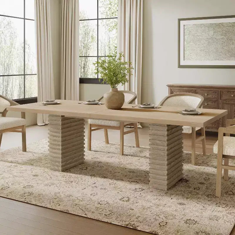 Christopher Knight Home Atkins 95, table de salle à manger en bois massif, capacité de 8 places