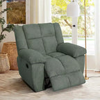 MAYEERTY Fauteuil inclinable, Fauteuil relax en velours côtelé avec dossier réglable pour le salon, Vert