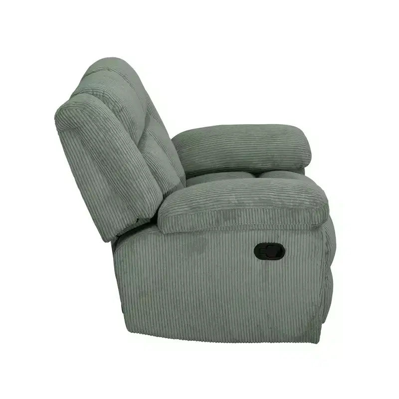 MAYEERTY Fauteuil inclinable, Fauteuil relax en velours côtelé avec dossier réglable pour le salon, Vert