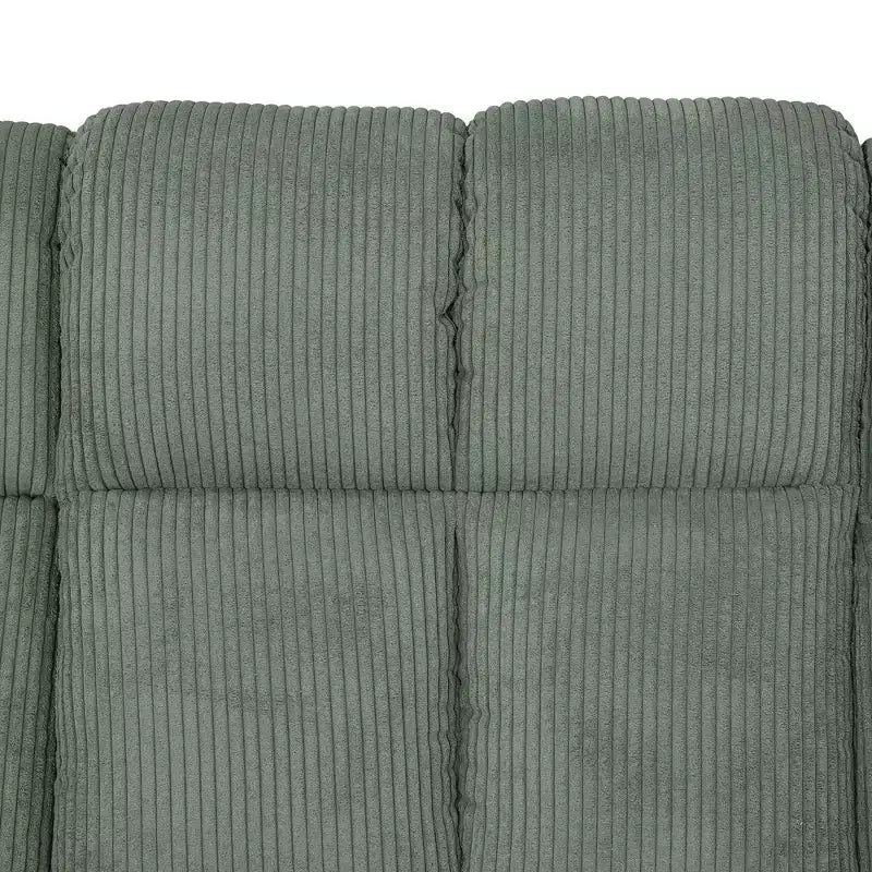 MAYEERTY Fauteuil inclinable, Fauteuil relax en velours côtelé avec dossier réglable pour le salon, Vert