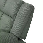MAYEERTY Fauteuil inclinable, Fauteuil relax en velours côtelé avec dossier réglable pour le salon, Vert
