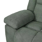 MAYEERTY Fauteuil inclinable, Fauteuil relax en velours côtelé avec dossier réglable pour le salon, Vert