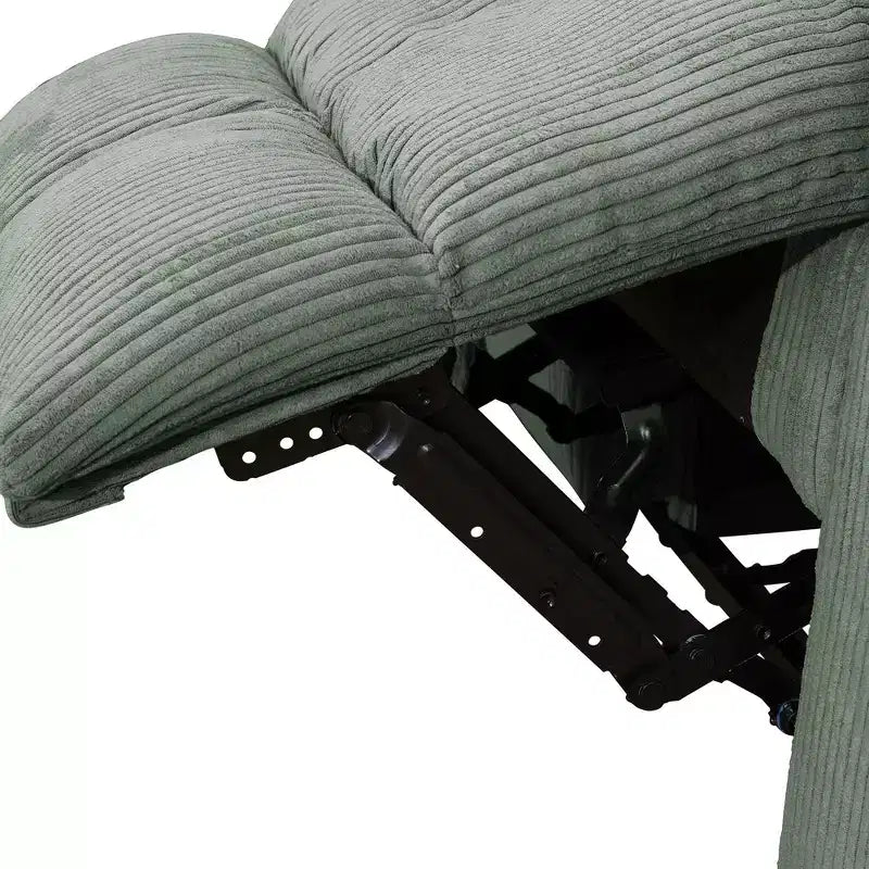 MAYEERTY Fauteuil inclinable, Fauteuil relax en velours côtelé avec dossier réglable pour le salon, Vert