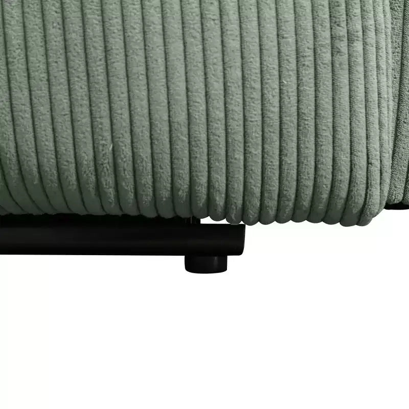 MAYEERTY Fauteuil inclinable, Fauteuil relax en velours côtelé avec dossier réglable pour le salon, Vert