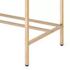 Okak 42IN Bureau élégant avec pieds en métal doré, bureau assis-debout avec grand plateau, bureau pour salon, salle de lecture