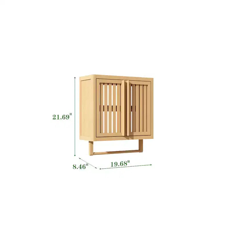 JVNOXK-Meuble de salle de bain mural Bambou boîte de rangement pour toilettes