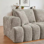 Canapé sectionnel Hahn Modern 108 en chenille de GDFStudio, design modulaire capitonné avec support de ressorts ensachés