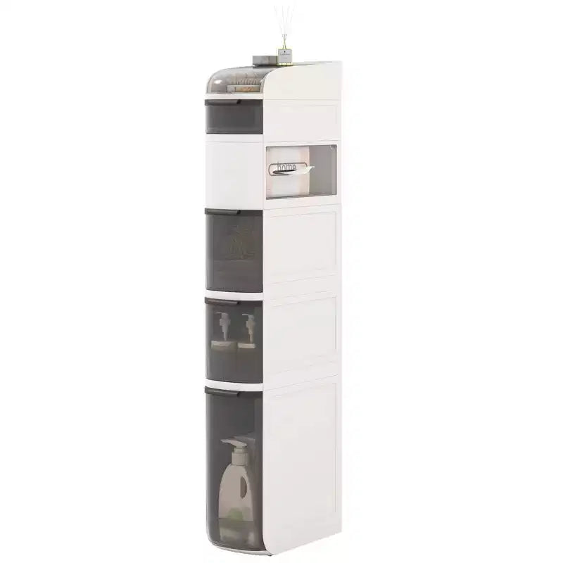 Costway 6-Tier Narrow Bathroom Storage Cabinet with Drawers Tissue Box Wheels for Kitchen