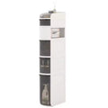 Costway 6-Tier Narrow Bathroom Storage Cabinet with Drawers Tissue Box Wheels for Kitchen